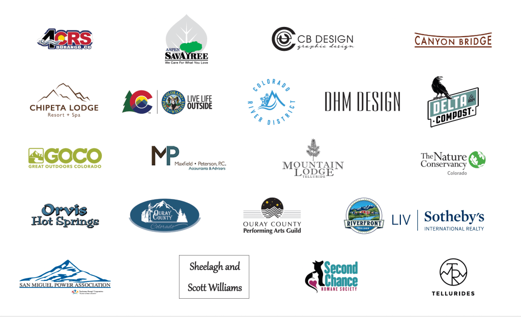 2025 Ridgway RiverFest Class 3 Sponsor logos